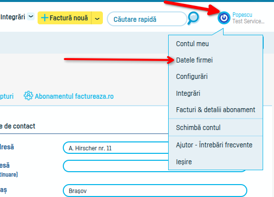 Cum adaug conturi bancare? - pasul 1