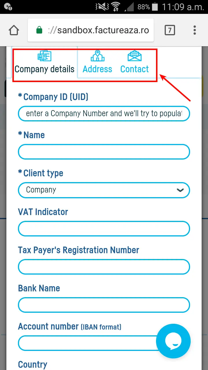 How do I add a new client? - step 3