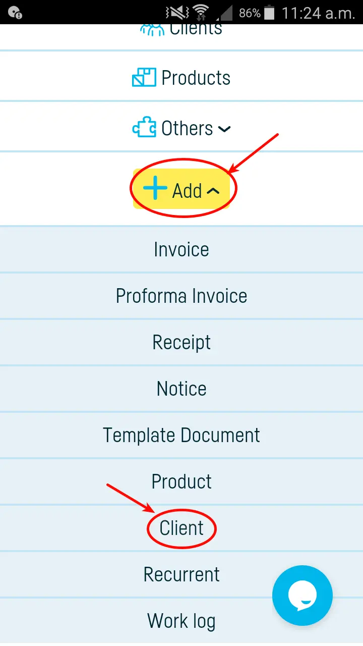 How do I add a new client? - step 5