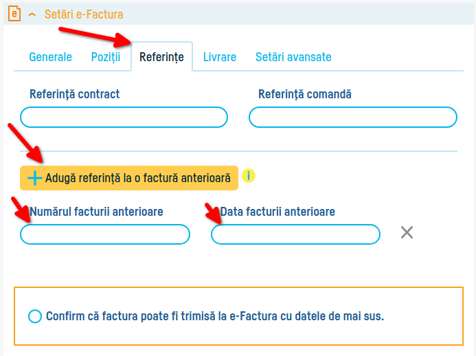 Cum stornezi sau corectezi efactura - pasul 4