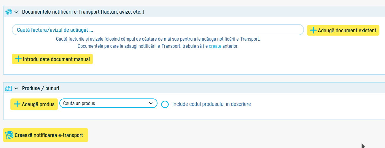 Cum transmiți notificarea e-Transport - pasul 5