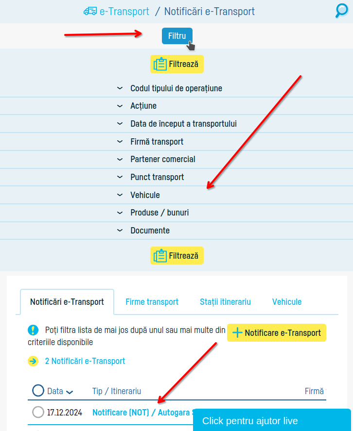 Cum transmiți notificarea e-Transport - pasul 12