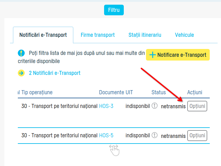 Cum transmiți notificarea e-Transport - pasul 14