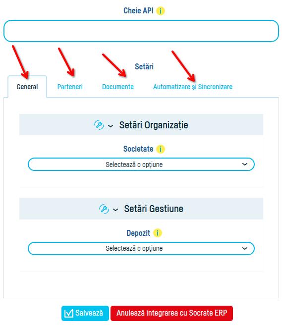 Cum activezi și configurezi integrarea cu Socrate ERP - pasul 4