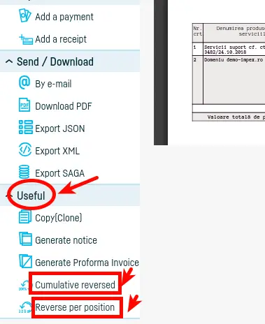 How do I reverse an invoice? - step 3