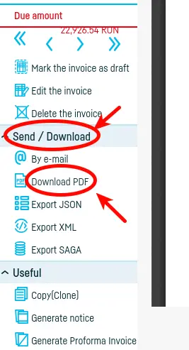 How do I print an invoice? - step 3