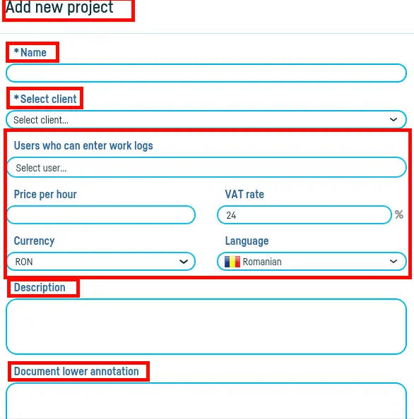 How do I add a work log project? - step 3