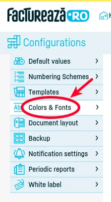 How do I change the appearance of an invoice? - step 2