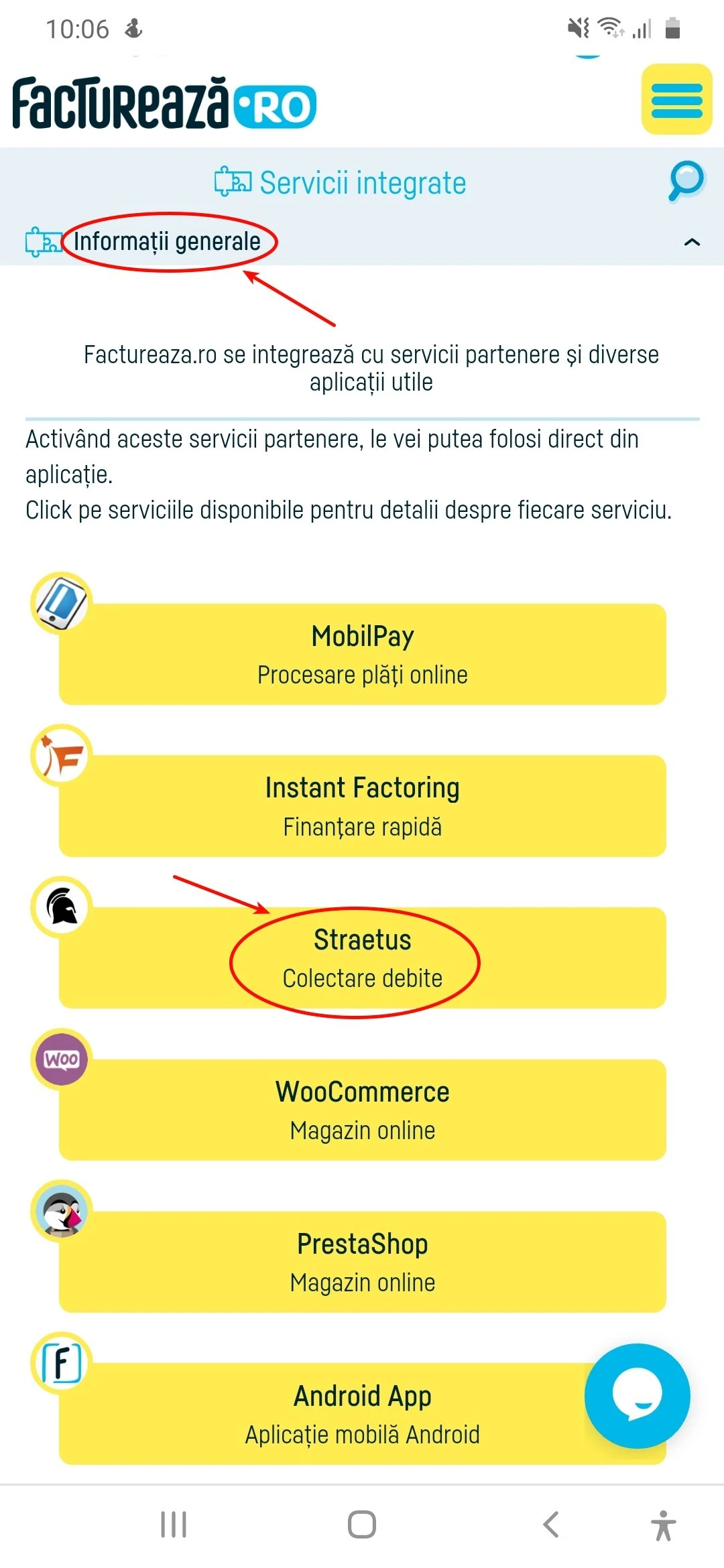 Activare colectare automată debite prin STRAETUS? - pasul 2