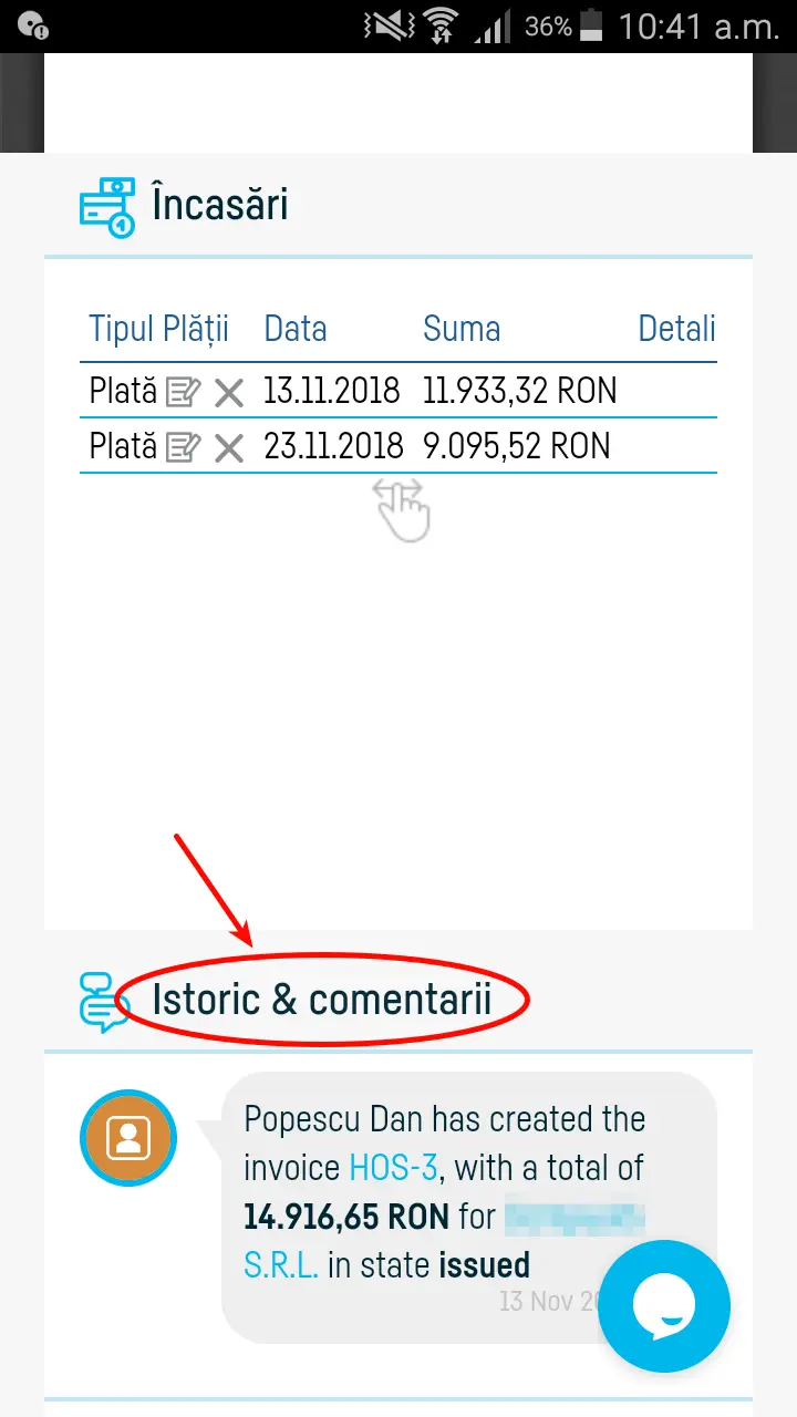 Cum consult istoricul unei facturi? - pasul 1