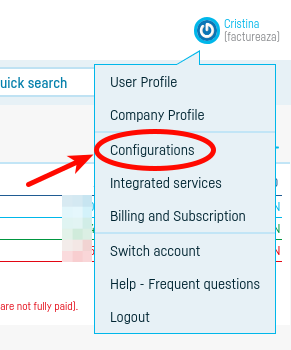 How do I change the appearance of an invoice? - pasul 1