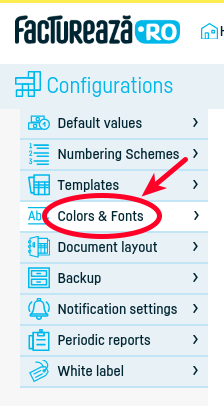 How do I change the appearance of an invoice? - pasul 2