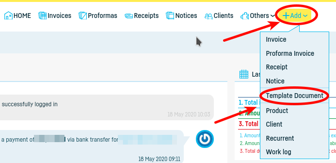 How do I define a standard document template? - pasul 1