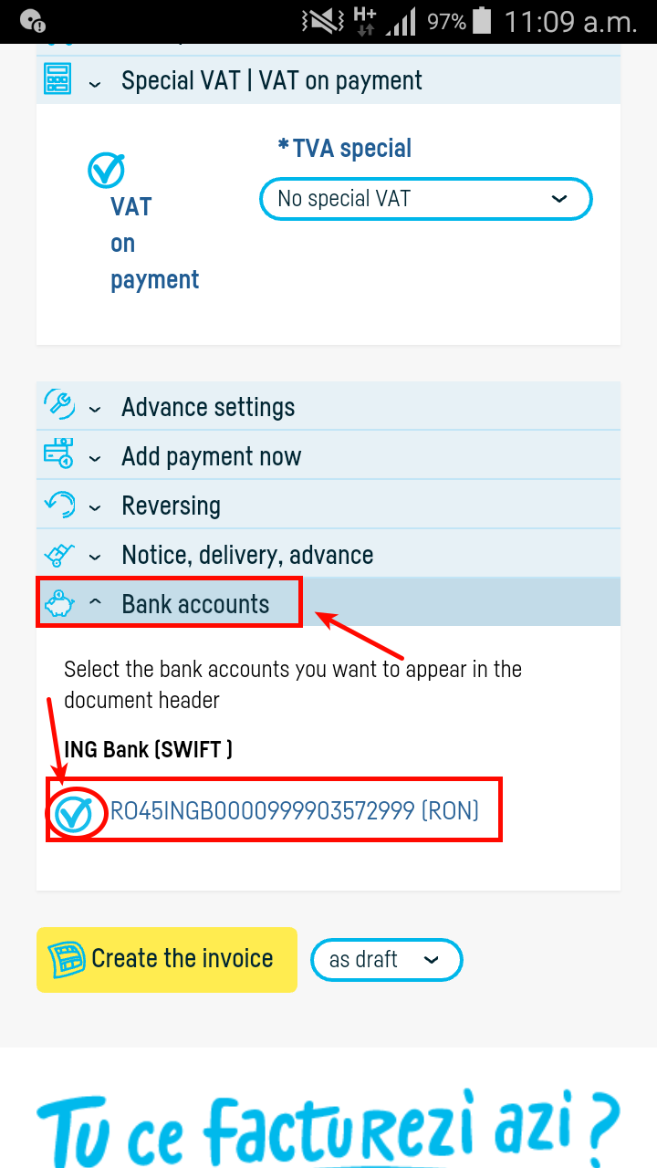 How do I add bank accounts? - pasul 3