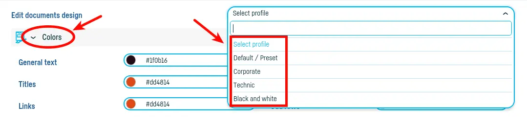 How do I change the appearance of an invoice? - step 3