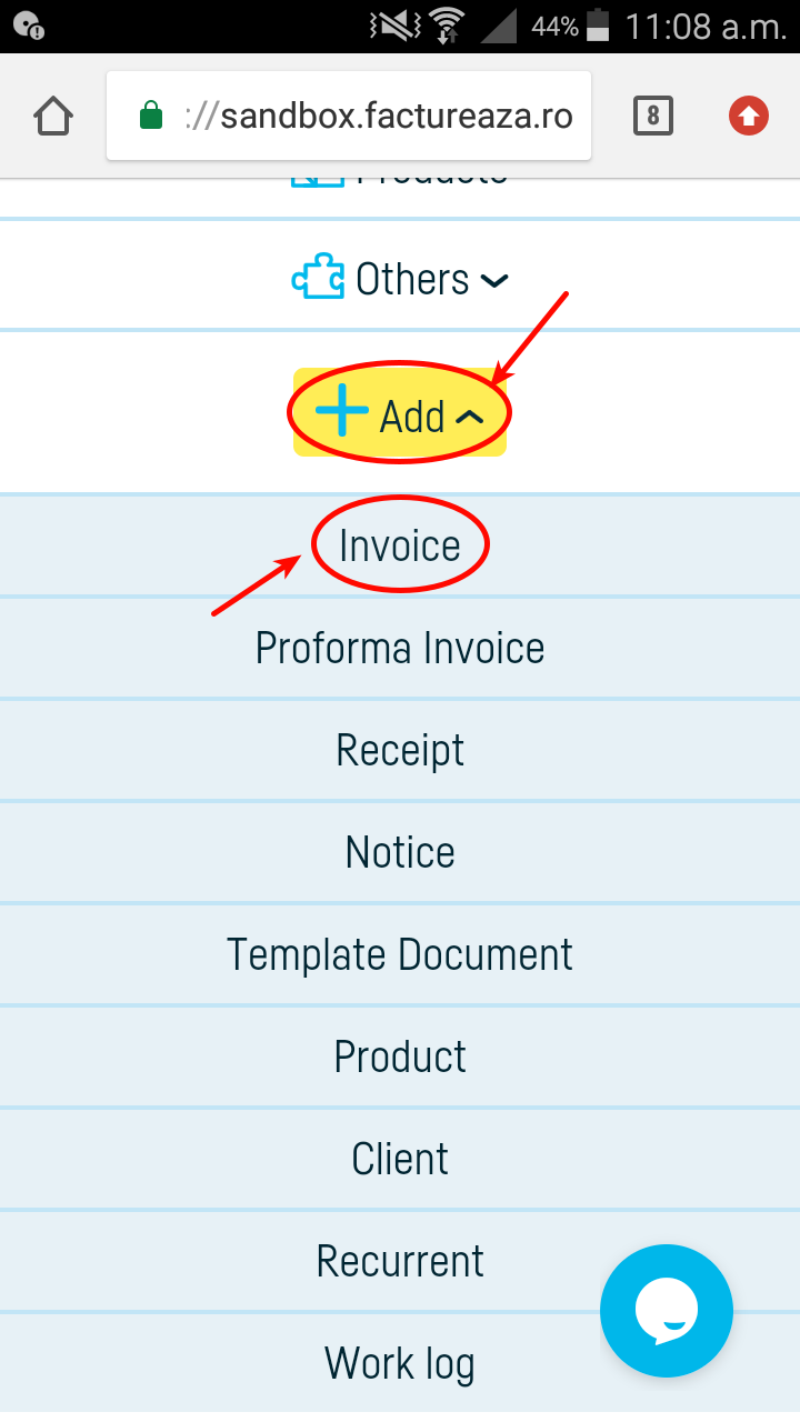 How do I add an invoice? - pasul 2