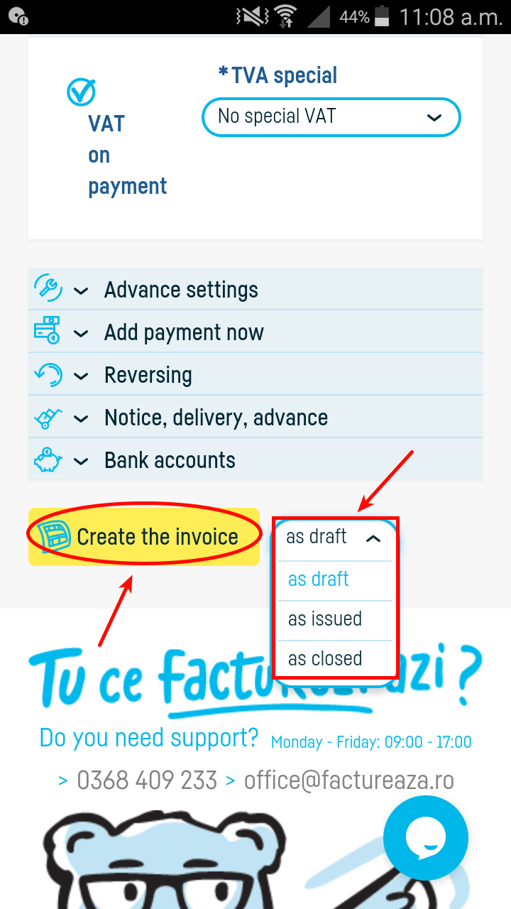 How do I add an invoice? - pasul 3