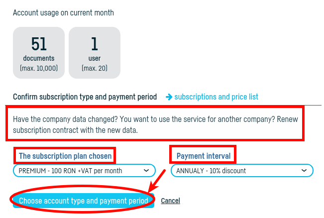 How do I subscribe to one of the paid subscriptions? - pasul 3
