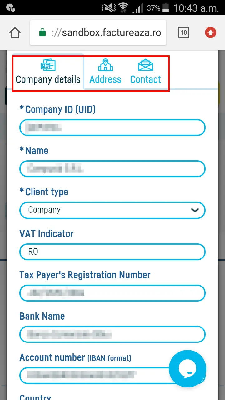 Notifications about changes in your client's data - step 5