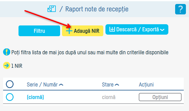 Cum adaug un NIR - pasul 2