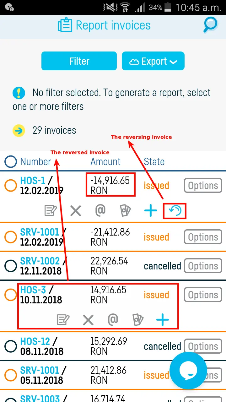 How do I reverse an invoice? - step 5