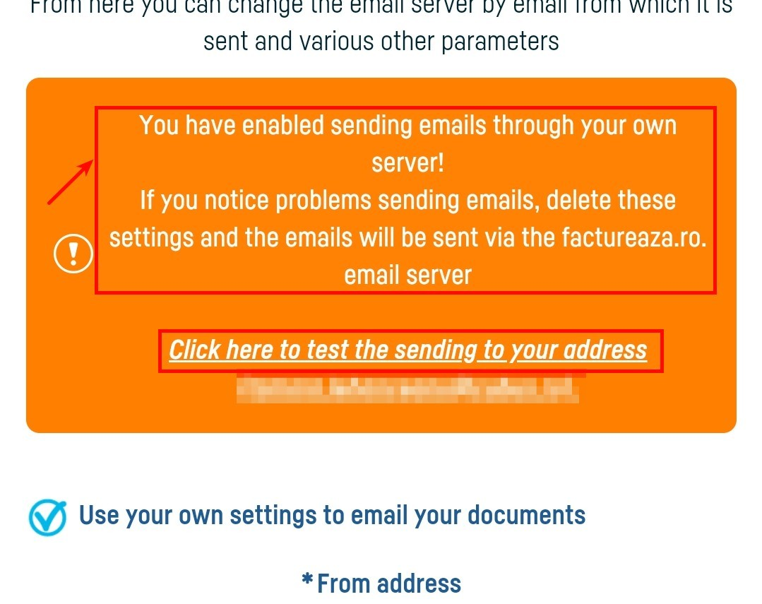 Advanced settings for sending documents by email - pasul 5