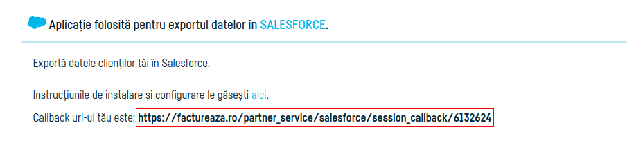 Instrucțiuni instalare modul Salesforce - pasul 1