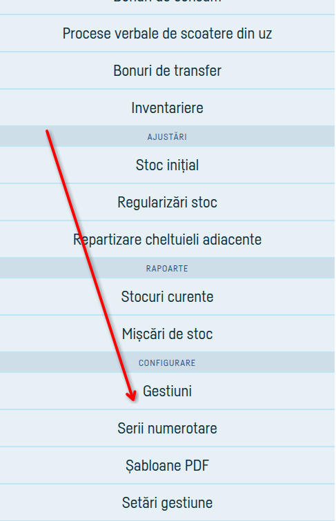 Cum adaugi o gestiune - pasul 2