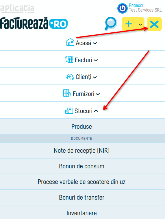 Cum adaugi o regularizare de stoc - pasul 1
