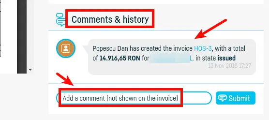 How do I check the history of an invoice? - step 1