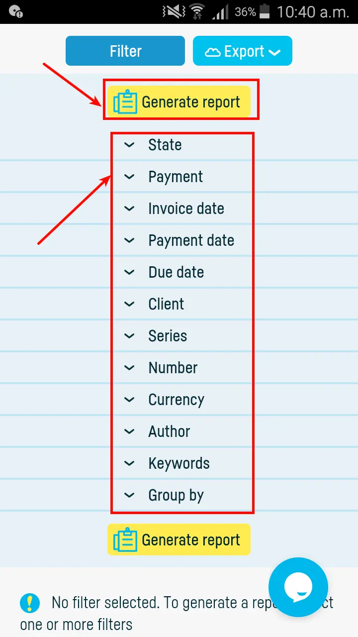 How do I use search options? - step 2