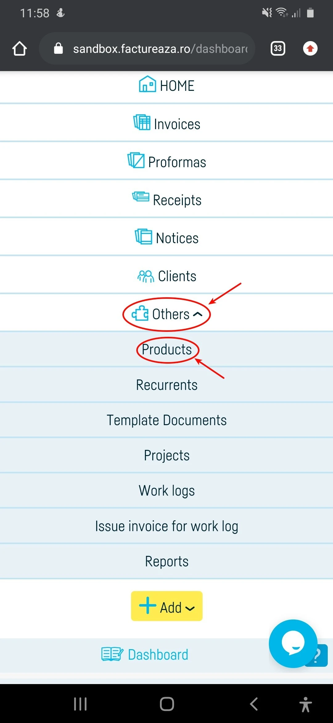 How do I add a new product / service? - step 1