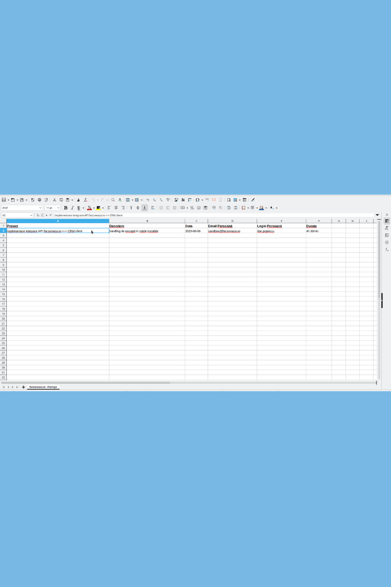 Cum generezi automat pontaje cu un import din Excel - pasul 4