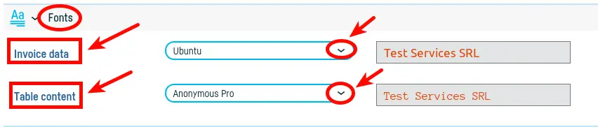 How do I change the appearance of an invoice? - step 6