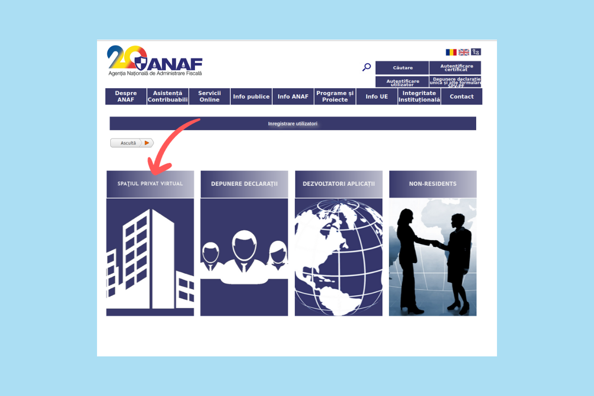 Cum îți înregistrezi firma sau PFA-ul în SPV ANAF - pasul 3