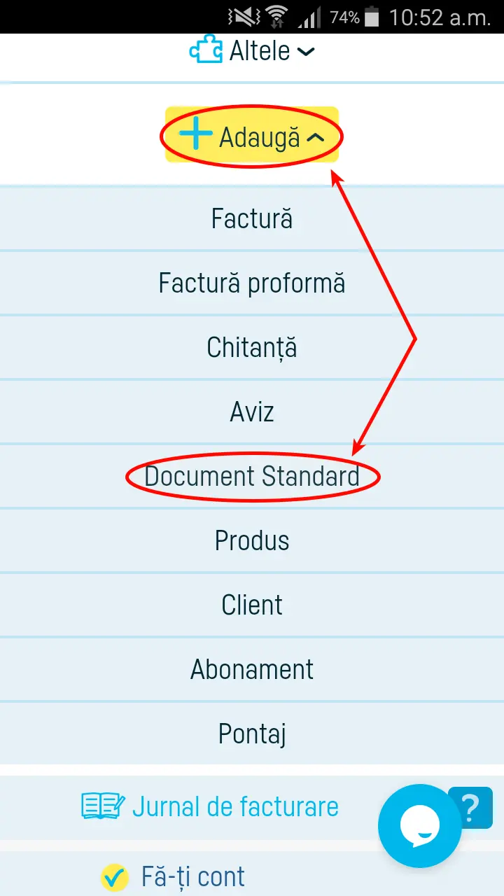 Generare document dintr-un model de document standard - pasul 2