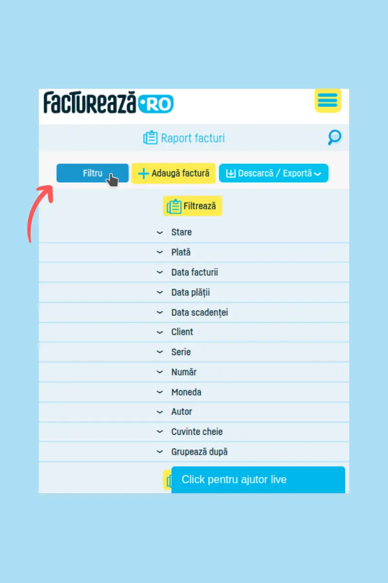 Cum export mai multe facturi în Winmentor? - pasul 2