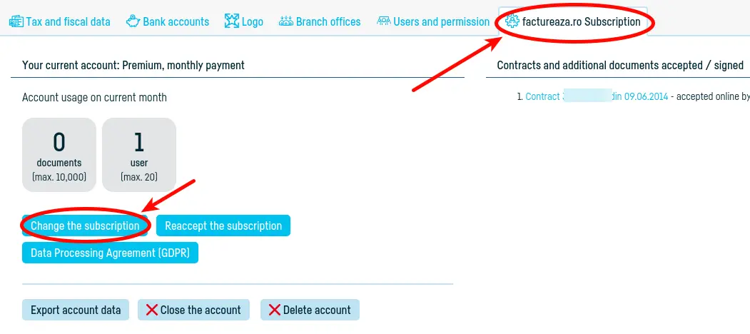 How do I switch to a free subscription? - step 2
