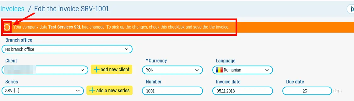 How do I add the company logo on invoices? - step 3