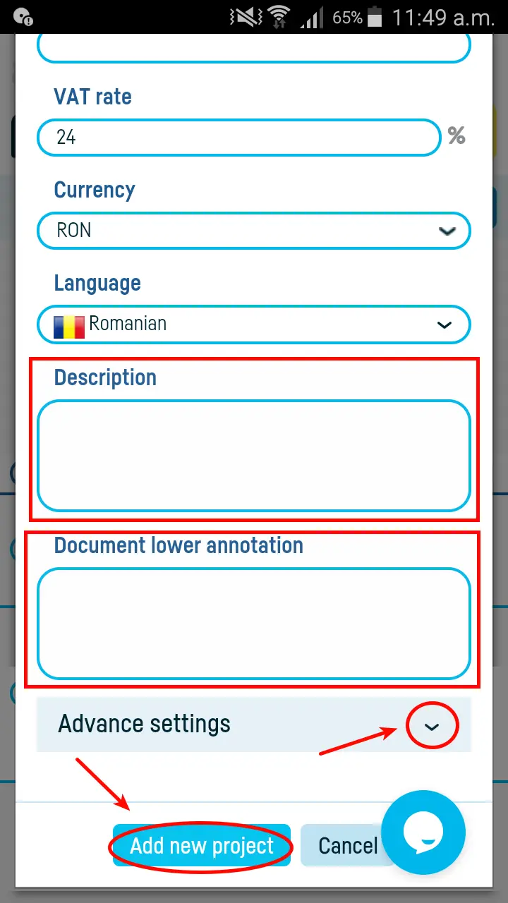 How do I add a work log project? - step 4