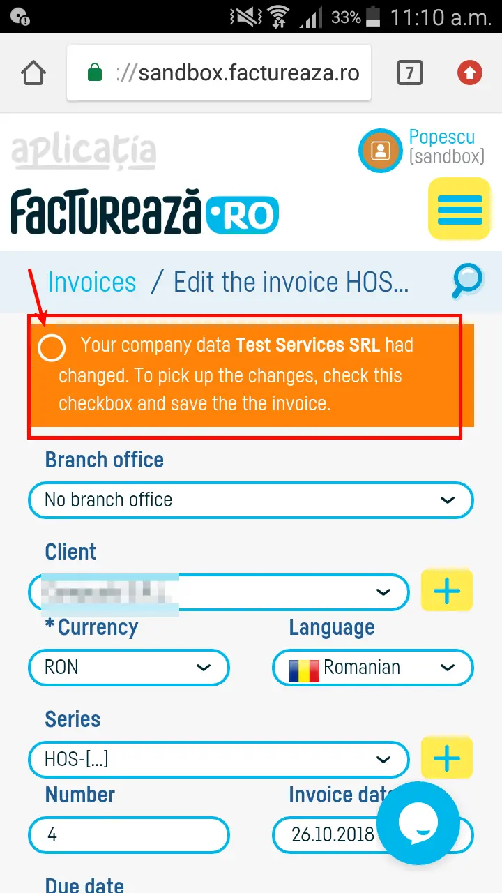 How do I add the company logo on invoices? - step 4