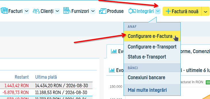 Cum activezi integrarea automată cu e-factura - pasul 1