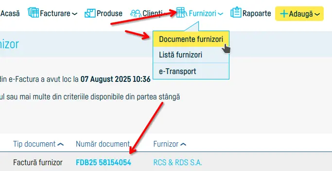 Cum trimiți facturile de furnizori pe email - pasul 1