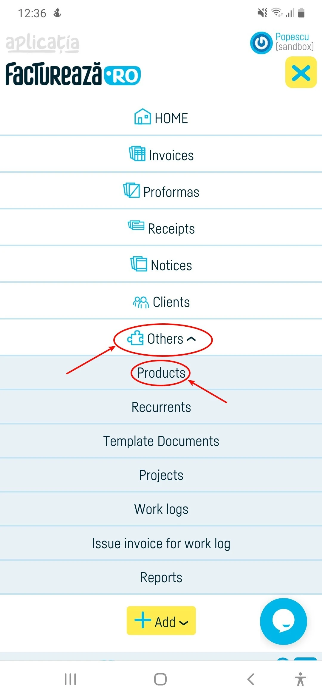 How do I import a product or services list? - step 1
