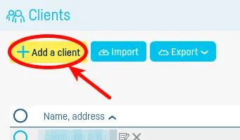 How do I add a new client? - step 2