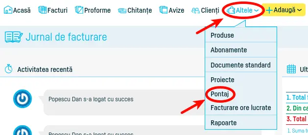 Ce este pontajul? - pasul 1