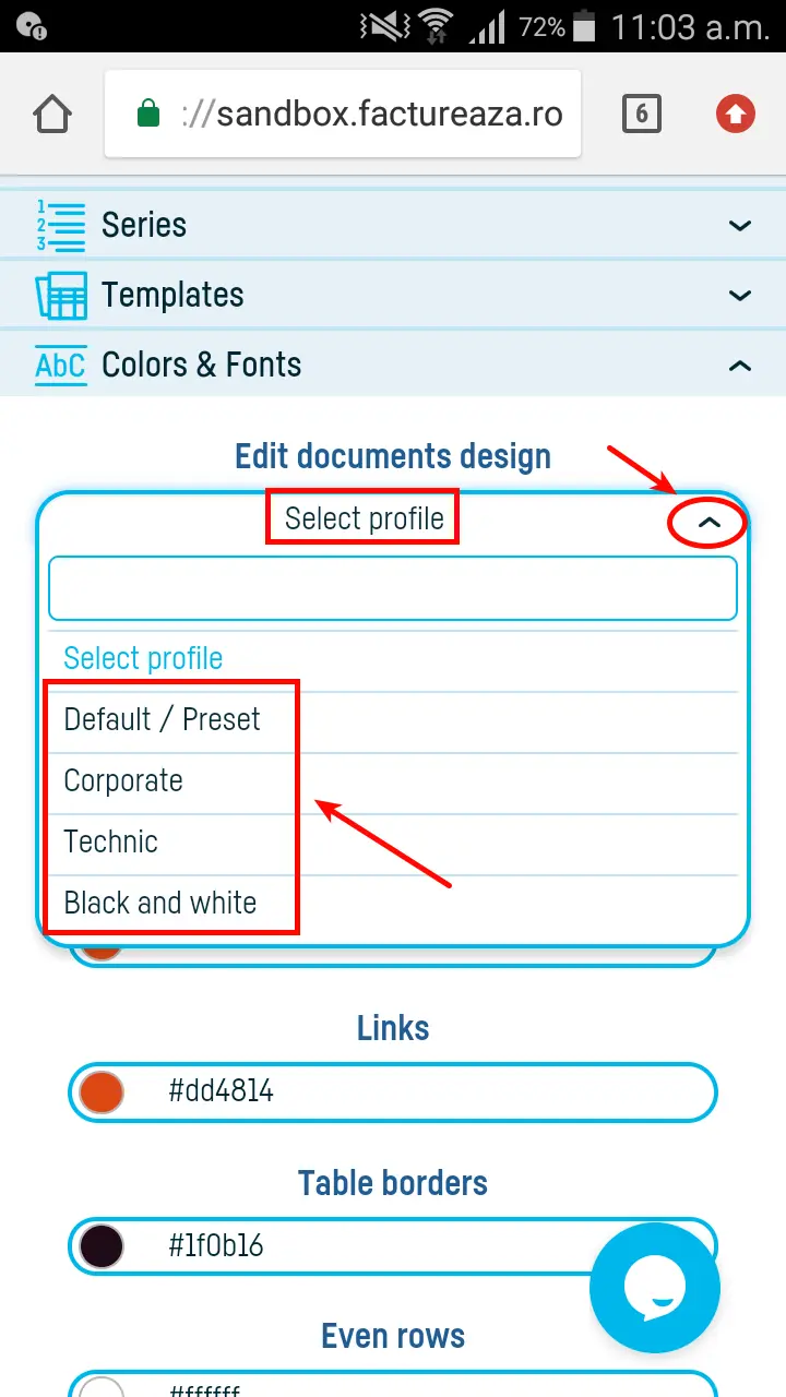 How do I change the appearance of an invoice? - step 3